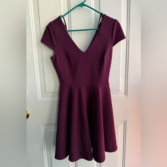 B Darlin Dresses & Skirts - B.DARLIN Mini Dress Skater V-Neck Purple Size 5/6